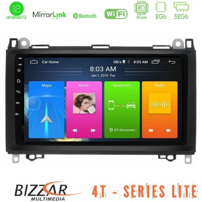 Bizzar 4T Series Mercedes A/B/Vito/Sprinter Class 4Core Android12 2+32GB Navigation Multimedia Tablet 9