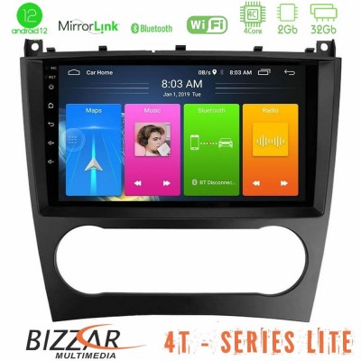 Bizzar 4T Series Mercedes W203 Facelift 4Core Android12 2+32GB Navigation Multimedia Tablet 9