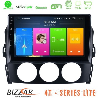 Bizzar 4T Series Mazda MX-5 2005-2015 4Core Android12 2+32GB Navigation Multimedia Tablet 9