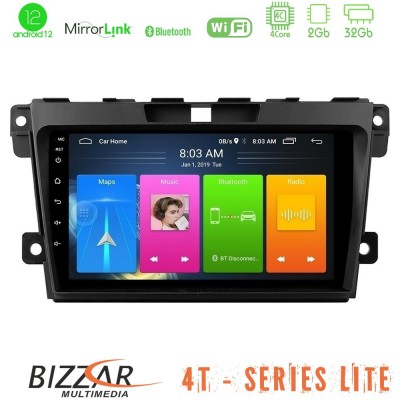 Bizzar 4T Series Mazda CX-7 2007-2011 4Core Android12 2+32GB Navigation Multimedia Tablet 9
