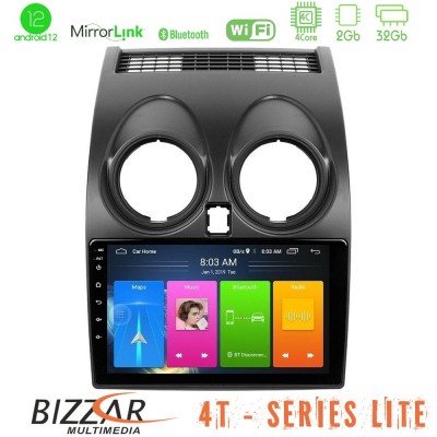 Bizzar 4T Series Nissan Qashqai J10 4Core Android12 2+32GB Navigation Multimedia Tablet 9