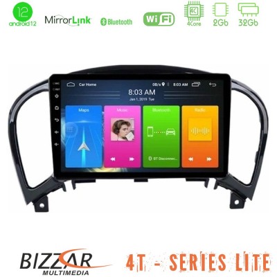Bizzar 4T Series Nissan Juke 4Core Android12 2+32GB Navigation Multimedia Tablet 9