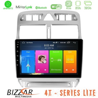 Bizzar 4T Series Peugeot 307 2002-2008 4Core Android12 2+32GB Navigation Multimedia Tablet 9
