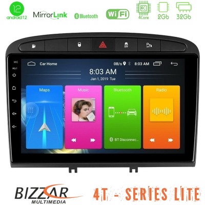 Bizzar 4T Series Peugeot 308/RCZ 4Core Android12 2+32GB Navigation Multimedia Tablet 9