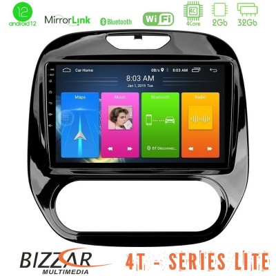 Bizzar 4T Series Renault Captur 2013-2019 (Manual AC) 4Core Android12 2+32GB Navigation Multimedia Tablet 9