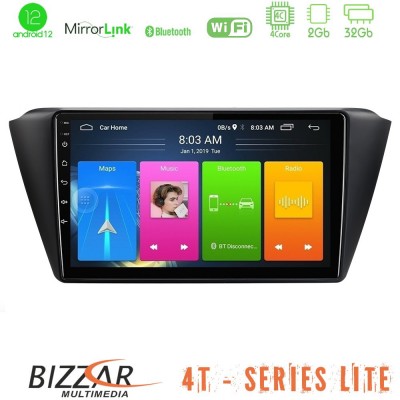 Bizzar 4T Series Skoda Fabia 2015-2021 4Core Android12 2+32GB Navigation Multimedia Tablet 9