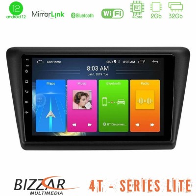 Bizzar 4T Series Skoda Rapid 2013-2017 4core Android12 2+32GB Navigation Multimedia Tablet 9