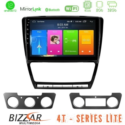 Bizzar 4T Series Skoda Octavia 5 4Core Android12 2+32GB Navigation Multimedia Tablet 10