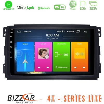 Bizzar 4T Series Smart 451 4Core Android12 2+32GB Navigation Multimedia Tablet 9