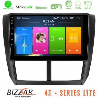 Bizzar 4T Series Subaru Forester 4Core Android12 2+32GB Navigation Multimedia Tablet 9