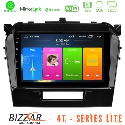 Bizzar 4T Series Suzuki Vitara 2015-2021 4Core Android12 2+32GB Navigation Multimedia Tablet 9