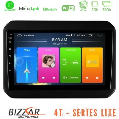 Bizzar 4T Series Suzuki Ignis 4Core Android12 2+32GB Navigation Multimedia Tablet 9