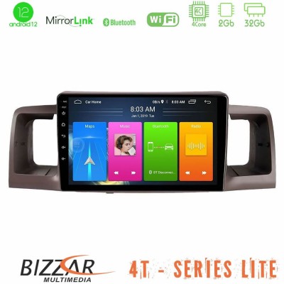 Bizzar 4T Series Toyota Corolla 2002-2006 4Core Android12 2+32GB Navigation Multimedia Tablet 9