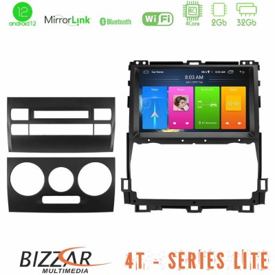 Bizzar 4T Series Toyota Land Cruiser J120 2002-2009 4Core Android12 2+32GB Navigation Multimedia Tablet 9