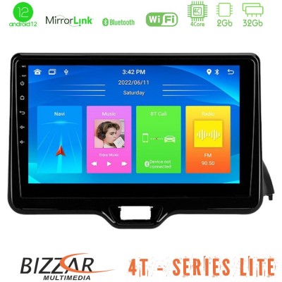 Bizzar 4T Series Toyota Yaris 2020-> 4Core Android12 2+32GB Navigation Multimedia Tablet 9