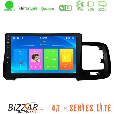 Bizzar 4T Series Volvo S60 2010-2018 4Core Android12 2+32GB Navigation Multimedia Tablet 9