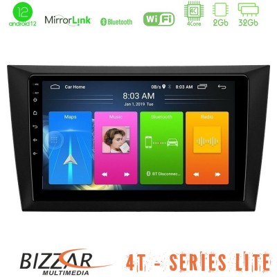 Bizzar 4T Series Vw Golf 6 4Core Android12 2+32GB Navigation Multimedia Tablet 9
