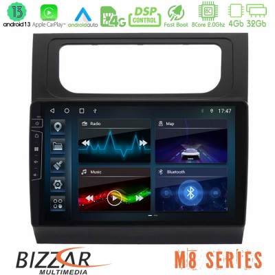 Bizzar M8 Series VW Touran 2011-2015 8Core Android13 4+32GB Navigation Multimedia Tablet 10