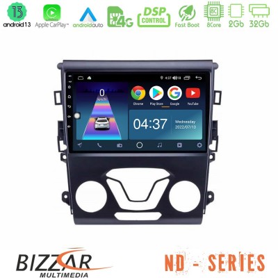 Bizzar ND Series 8Core Android13 2+32GB Ford Mondeo 2014-2017 Navigation Multimedia Tablet 9