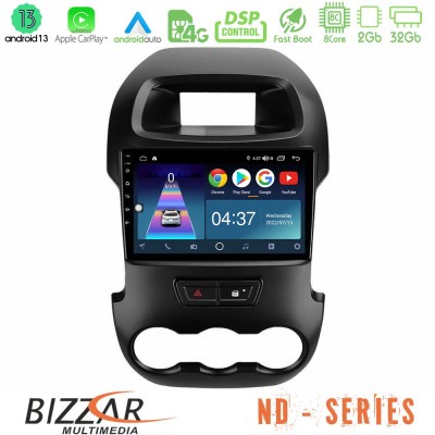 Bizzar ND Series 8Core Android13 2+32GB Ford Ranger 2012-2016 Navigation Multimedia Tablet 9