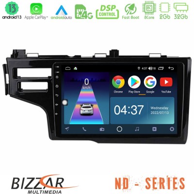 Bizzar ND Series 8Core Android13 2+32GB Honda Jazz 2013-2020 Navigation Multimedia Tablet 9