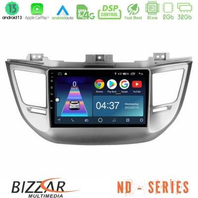 Bizzar ND Series 8Core Android13 2+32GB Hyundai Tucson 2015-2018 Navigation Multimedia Tablet 9