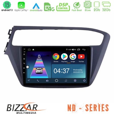 Bizzar ND Series 8Core Android13 2+32GB Hyundai i20 Navigation Multimedia Tablet 9