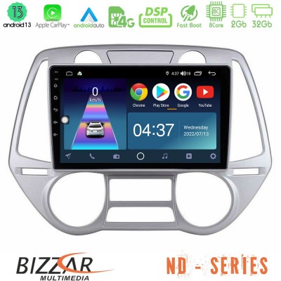 Bizzar ND Series 8Core Android13 2+32GB Hyundai i20 2009-2012 Auto A/C Navigation Multimedia Tablet 9