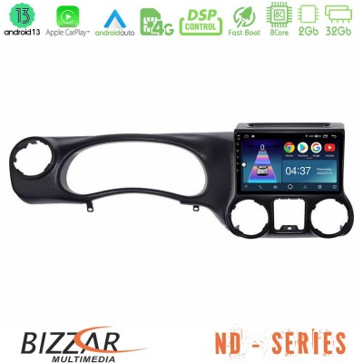 Bizzar ND Series 8Core Android13 2+32GB Jeep Wrangler 2011-2014 Navigation Multimedia Tablet 9