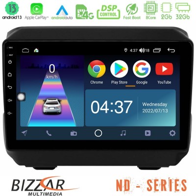 Bizzar ND Series 8Core Android13 2+32GB Jeep Wrangler 2018-> Navigation Multimedia Tablet 9