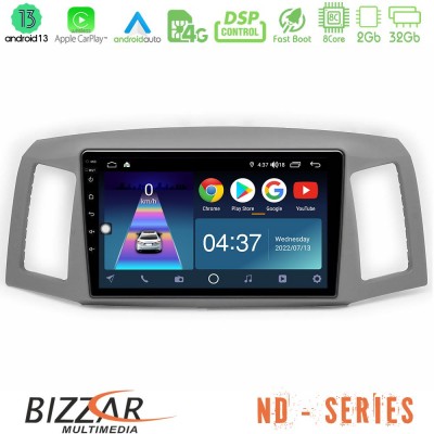 Bizzar ND Series 8Core Android13 2+32GB Jeep Grand Cherokee 2005-2007 Navigation Multimedia Tablet 10