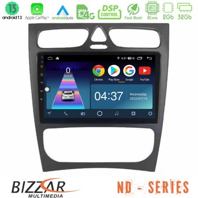 Bizzar ND Series 8Core Android13 2+32GB Mercedes C Class (W203) Navigation Multimedia Tablet 9