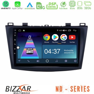 Bizzar ND Series 8Core Android13 2+32GB Mazda 3 2009-2014 Navigation Multimedia Tablet 9