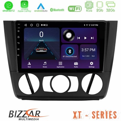 Bizzar XT Series BMW 1Series E81/E82/E87/E88 (MANUAL A/C) 4Core Android12 2+32GB Navigation Multimedia Tablet 9