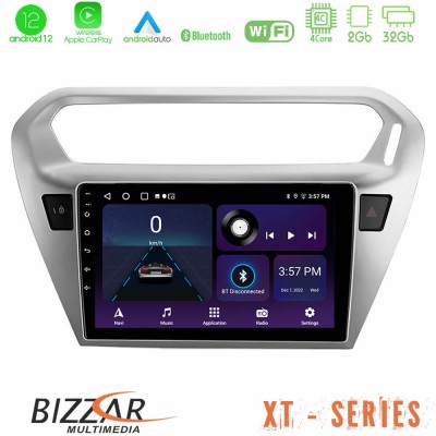 Bizzar XT Series Citroën C-Elysée / Peugeot 301 4Core Android12 2+32GB Navigation Multimedia Tablet 9