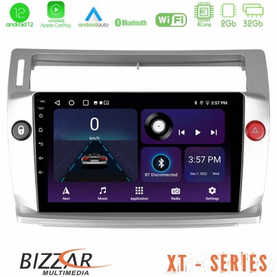 Bizzar XT Series Citroen C4 2004-2010 4Core Android12 2+32GB Navigation Multimedia Tablet 9