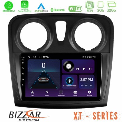 Bizzar XT Series Dacia Sandero/Dokker 2014-2020 4Core Android12 2+32GB Navigation Multimedia Tablet 9