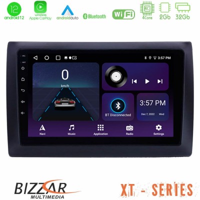 Bizzar XT Series Fiat Stilo 4Core Android12 2+32GB Navigation Multimedia Tablet 9