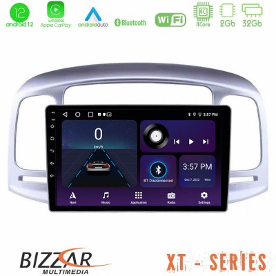 Bizzar XT Series Hyundai Accent 2006-2011 4Core Android12 2+32GB Navigation Multimedia Tablet 9