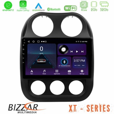 Bizzar XT Series Jeep Compass 2012-2016 4Core Android12 2+32GB Navigation Multimedia Tablet 9