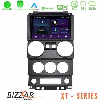 Bizzar XT Series Jeep Wrangler 2Door 2008-2010 4Core Android12 2+32GB Navigation Multimedia Tablet 9