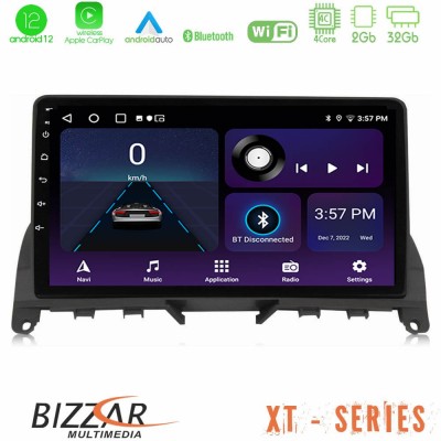 Bizzar XT Series Mercedes C Class W204 4Core Android12 2+32GB Navigation Multimedia 9