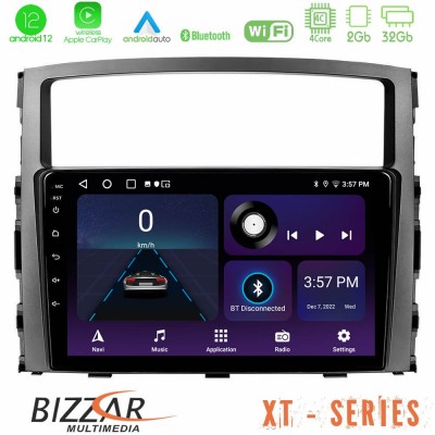 Bizzar XT Series Mitsubishi Pajero 2008-2009 4core Android12 2+32GB Navigation Multimedia Tablet 9