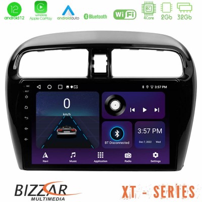 Bizzar XT Series Mitsubishi Space Star 2013-2016 4Core Android12 2+32GB Navigation Multimedia Tablet 9