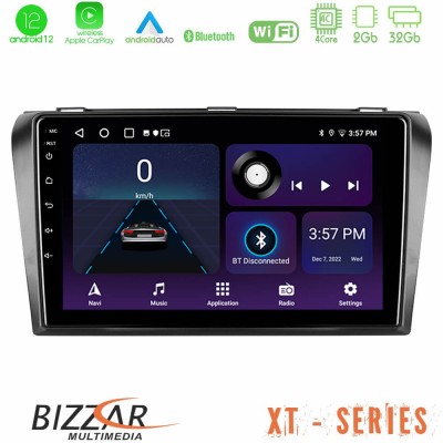Bizzar XT Series Mazda 3 2004-2009 4Core Android12 2+32GB Navigation Multimedia Tablet 9