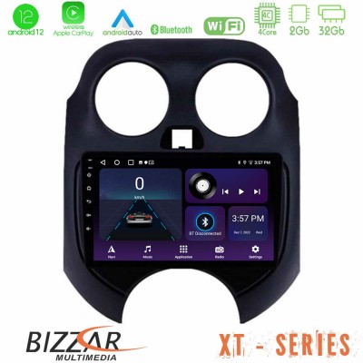 Bizzar XT Series Nissan Micra 2011-2014 4Core Android12 2+32GB Navigation Multimedia Tablet 9
