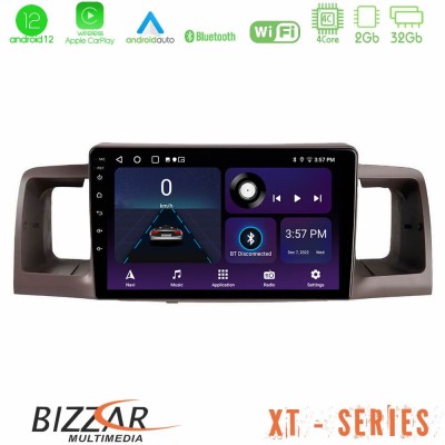 Bizzar XT Series Toyota Corolla 2002-2006 4Core Android12 2+32GB Navigation Multimedia Tablet 9
