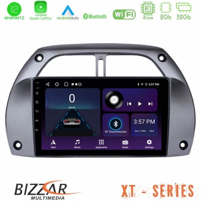Bizzar XT Series Toyota RAV4 2001 - 2006 4Core Android12 2+32GB Navigation Multimedia Tablet 9