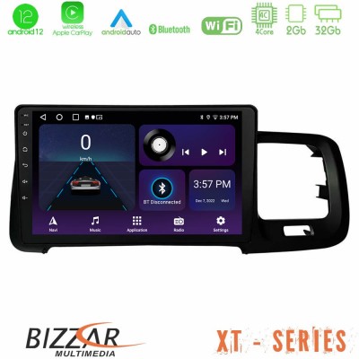 Bizzar XT Series Volvo S60 2010-2018 4Core Android12 2+32GB Navigation Multimedia Tablet 9