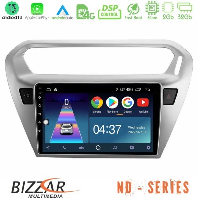Bizzar ND Series 8Core Android13 2+32GB Citroën C-Elysée / Peugeot 301 Navigation Multimedia Tablet 9